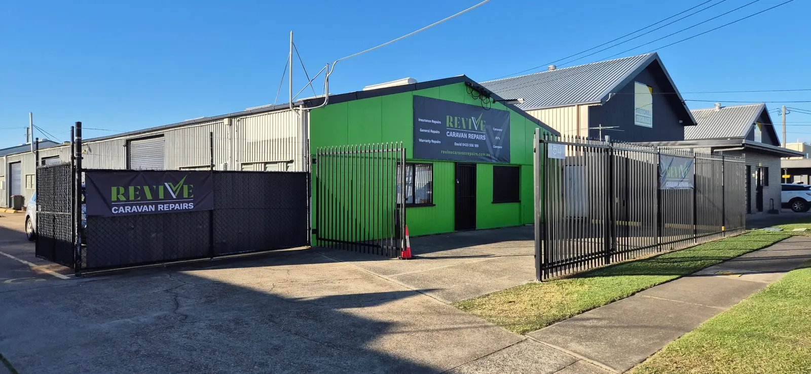 Caravan being inspected in the Revive Caravan Repairs Brisbane workshop